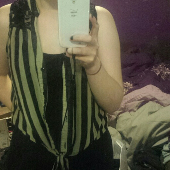 Papaya Striped Tie-Shirt