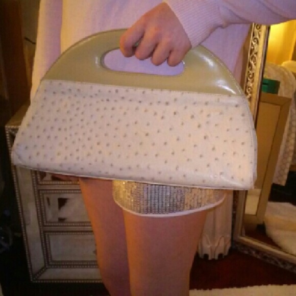 J Renee ostrich print purse