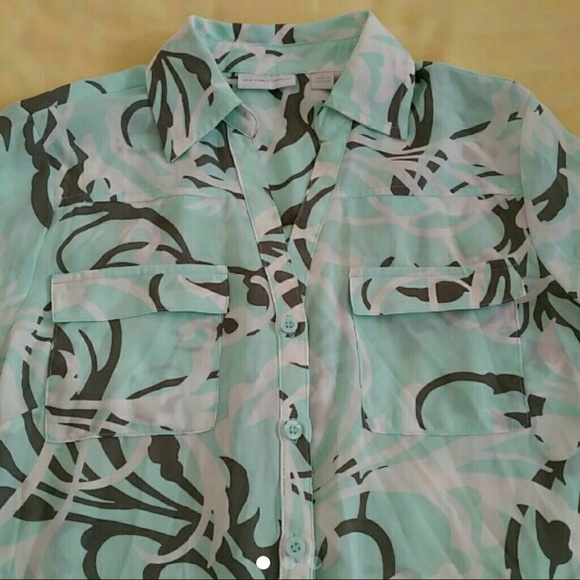 Mint Pattern Blouse - Picture 2 of 2