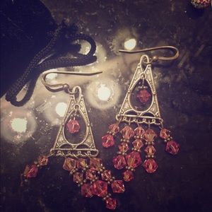 Pink Chandelier Earrings