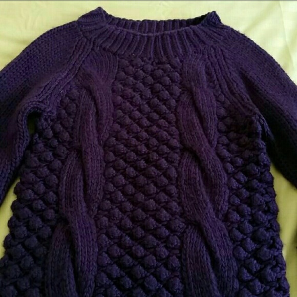 Purple Woven Sweater - Picture 2 of 3