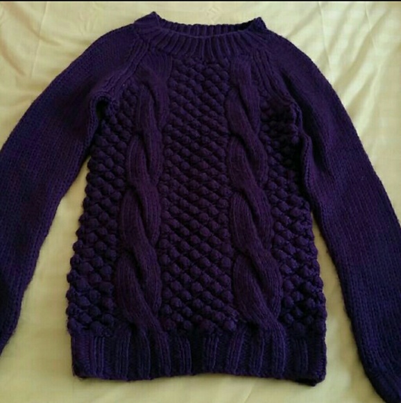 Purple Woven Sweater - Picture 3 of 3
