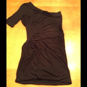 Black one shoulder short dress