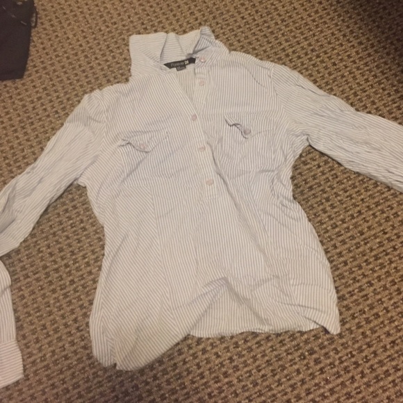 Blue and white stripe shirt