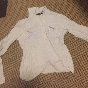 Blue and white stripe shirt