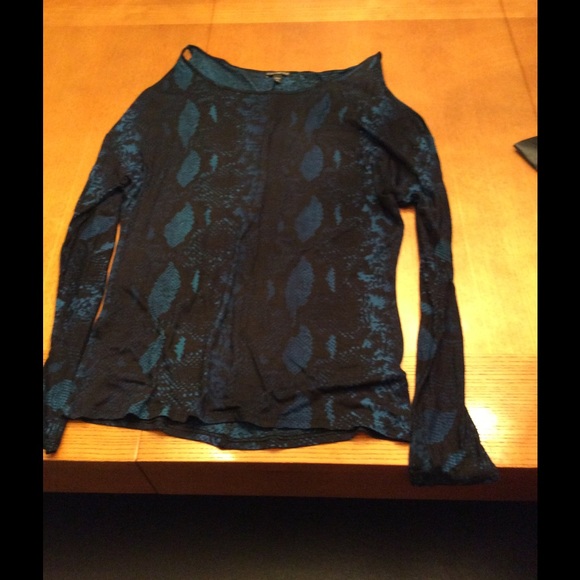 Black and black snake skin print long sleeve
