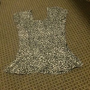 Black and white peplum top