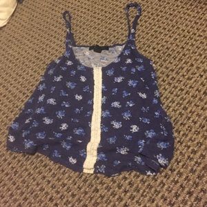 Blue flower tank