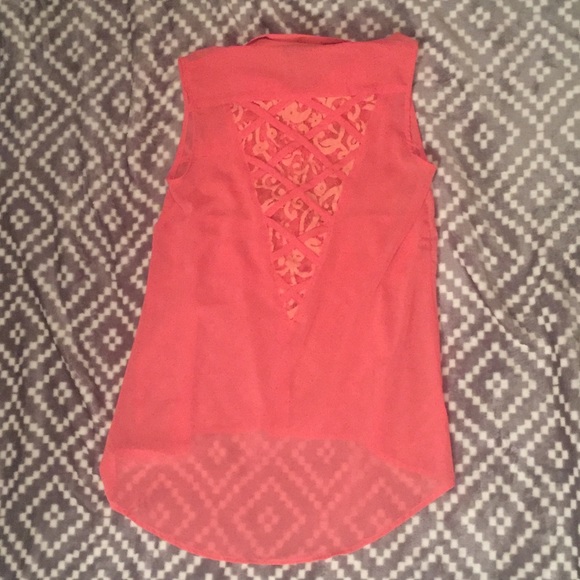 Flowy coral tank top - Picture 2 of 2