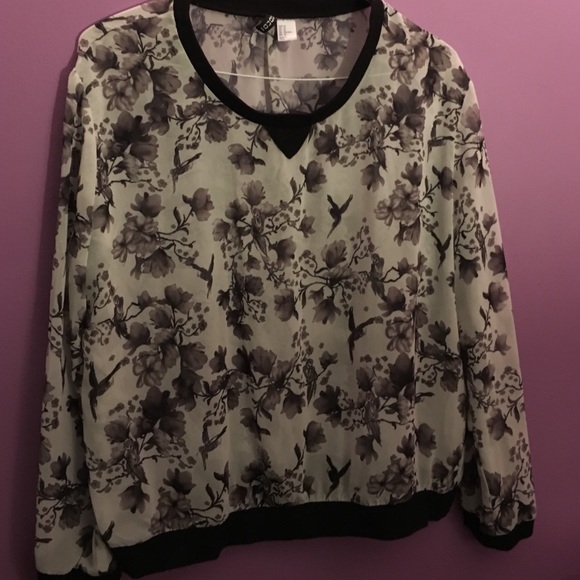 A sheer H&M long- sleeve pullover
