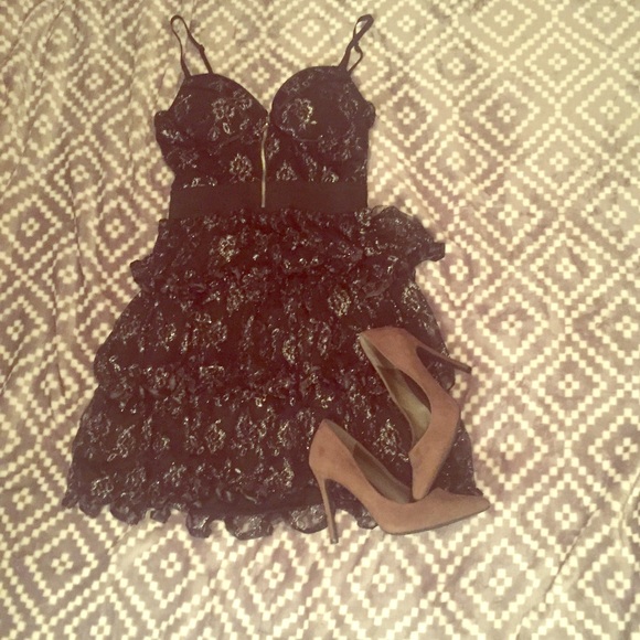 Black and silver dress