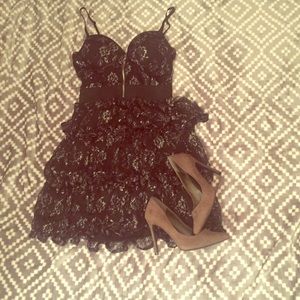 Black and silver dress