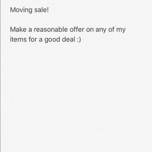 Moving sale!