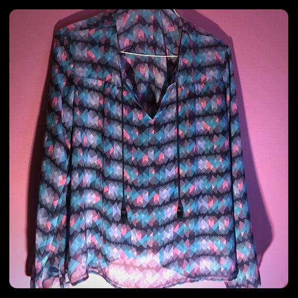 A sheer Decree long-sleeve blouse NEVER WORN!!
