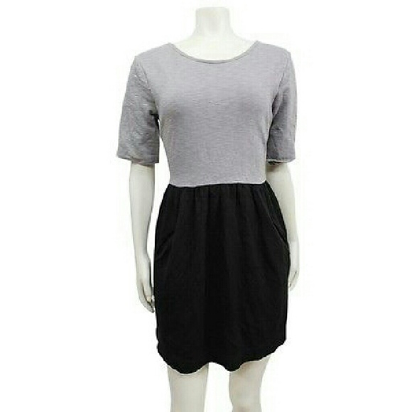 FP Beach Free People gray black colorblock Sz S - Picture 1 of 4