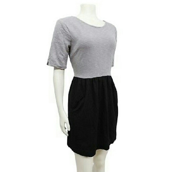 FP Beach Free People gray black colorblock Sz S - Picture 2 of 4