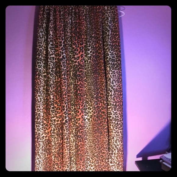 Cheetah sheer long skirt