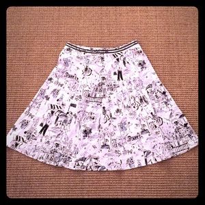 Apt. 9 Black & White skirt with Paris Scenes