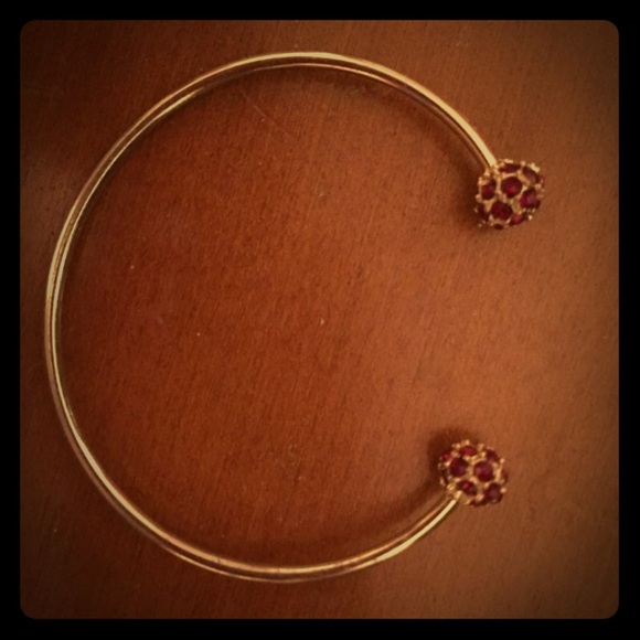 Jewelry - Cuff bracelet with red stones