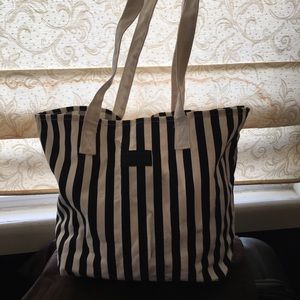 Striped tote bag