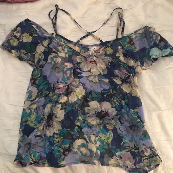 Floral off the shoulder top