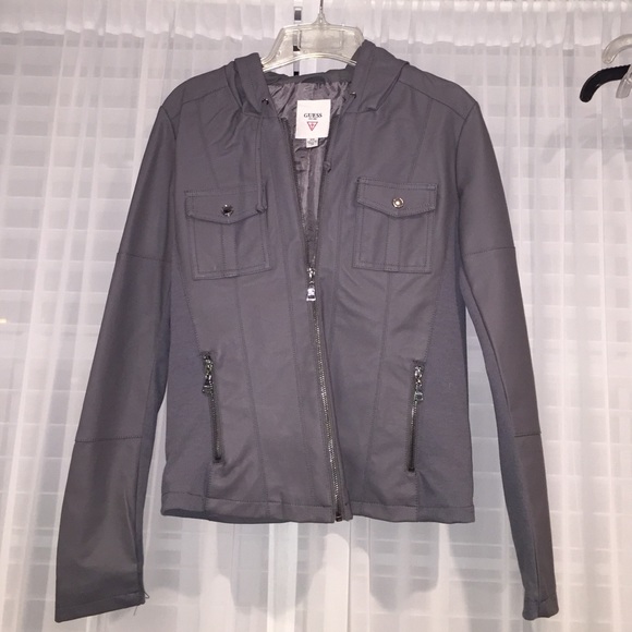 Never worn GUESS leather jacket