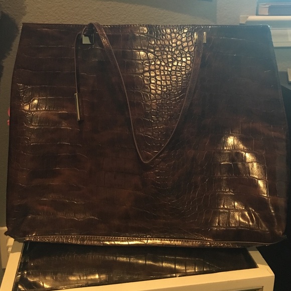 Brown snakeskin purse