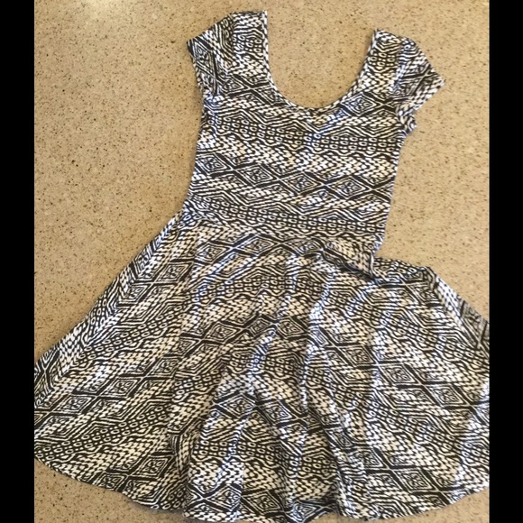 Black and White Skater Dress