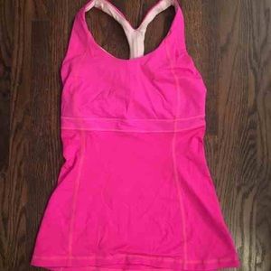 Pink Lululemon Athletic Tank Size 2