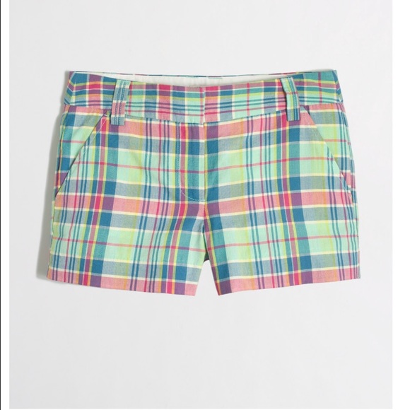 J. Crew Madras Shorts Size 6
