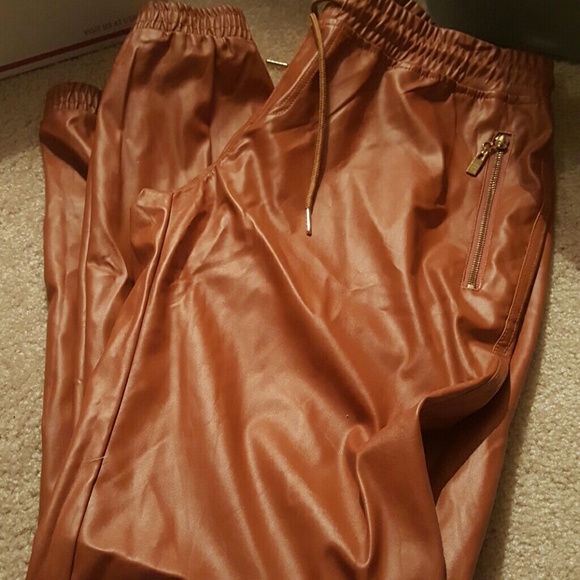 Faux Leather sweats