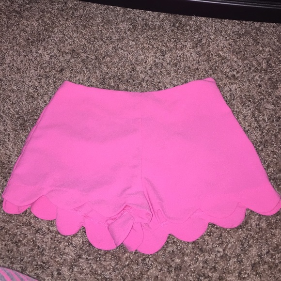 High rise pink tulip shorts