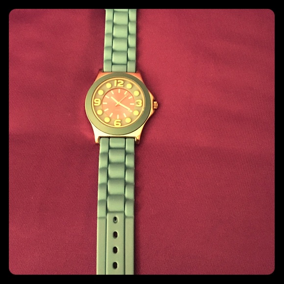 Teal and purple watch