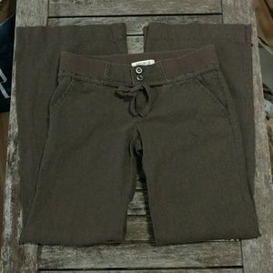 Arden B dark drown linen beach pant