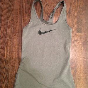 Nike Pro Gray Tank Top Dri Fit Size XS