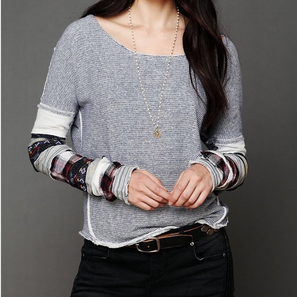 Free People Patchwork Pullover