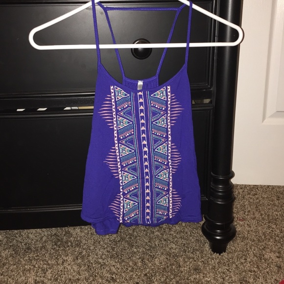 Blue with pattern tank top - Picture 1 of 2