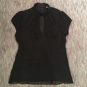 Black silk blouse