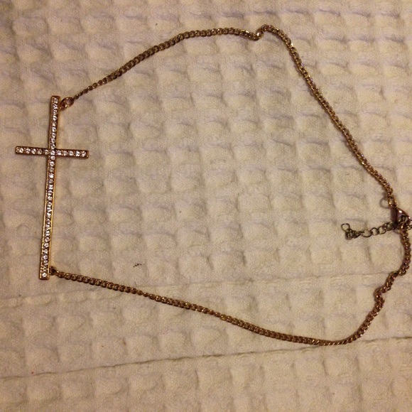 Gold cross necklace
