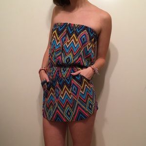 Strapless Chevron Dress