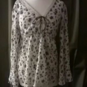 100% cotton designer boho blouse flared sleeves