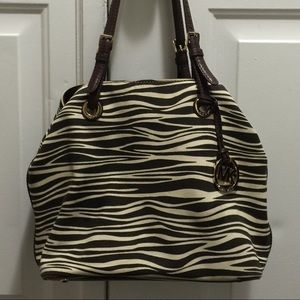 Zebra print tote