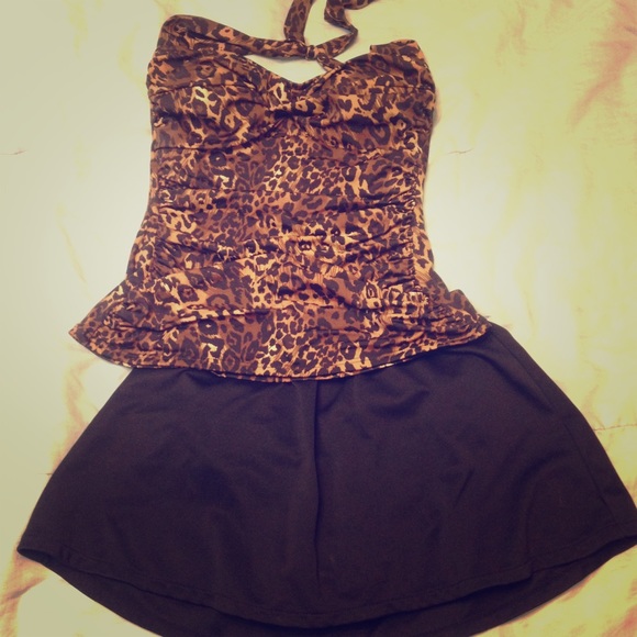 Pin-Up Vintage Leopard print Swimsuit