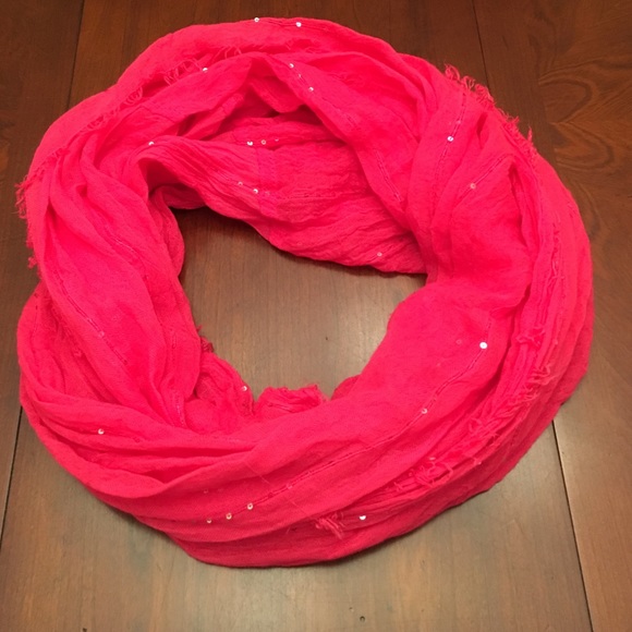 Hot pink infinity scarf