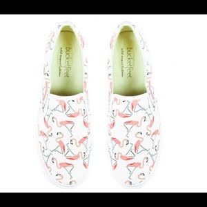 Bucketfeet flamingo slip-on shoes