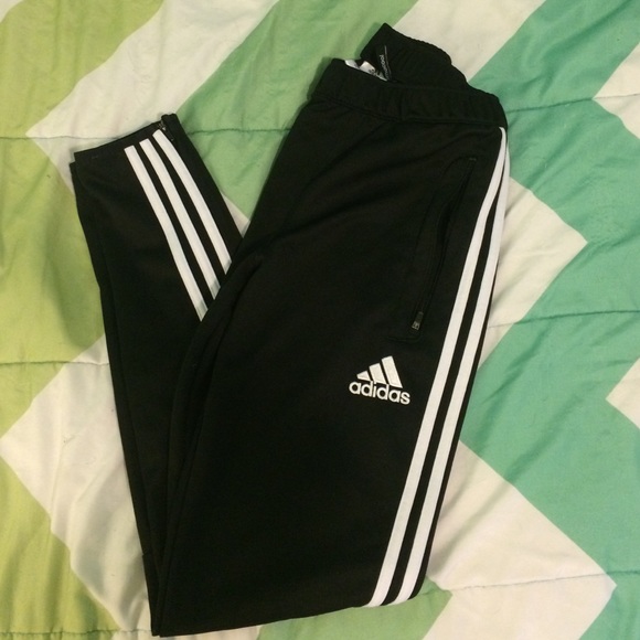 Adidas Black/White Stripes Joggers
