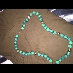 Green and bluish necklace