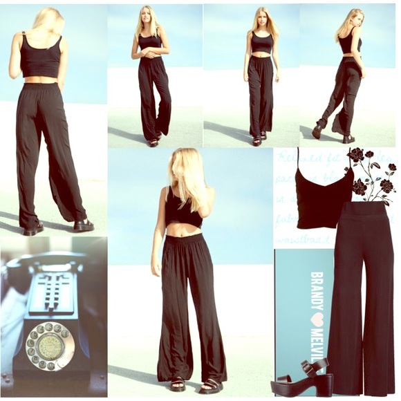 Brandy Melville Black Boho Beach Pants❤️