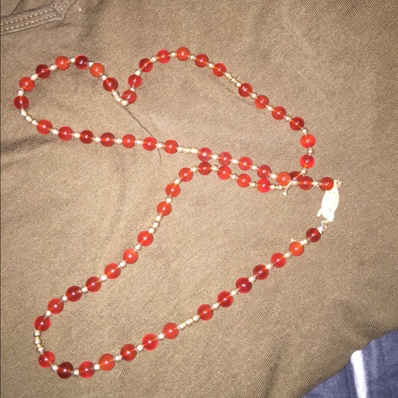Red and gold necklace