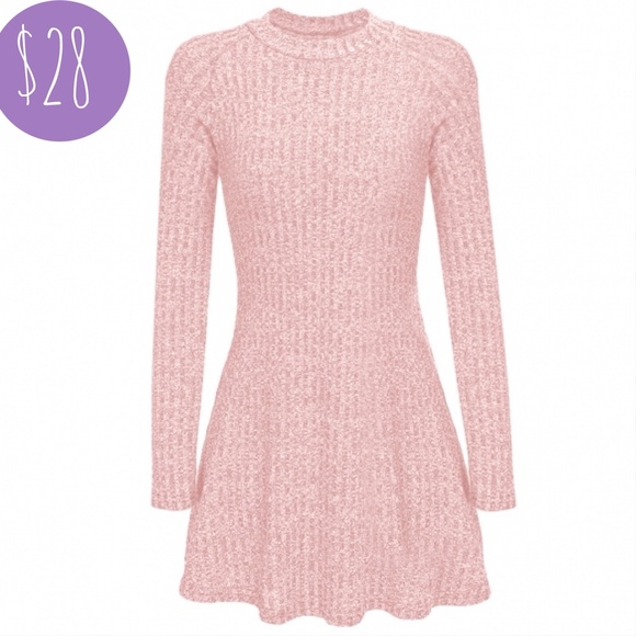 baby pink sweater dress